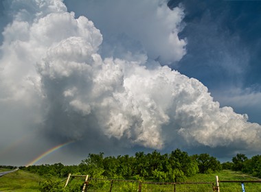 09.05.2015 Tornado Bewarnte Rückseite einer Superzelle in der nähe von Graham, Texas.