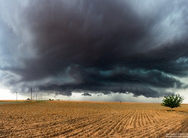 31.05.2016 Schöne Superzelle bei Lamesa, Texas.