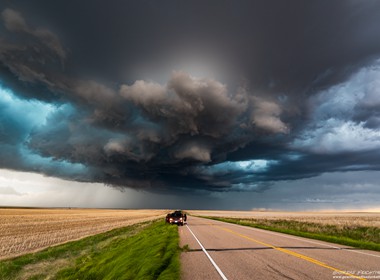 26.05.2017 Turbulenter Aufwind einer Tornado bewarnten Superzelle in der nähe von Last Chance,Colorado.