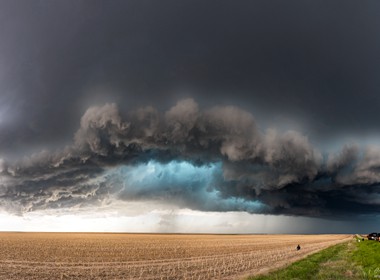26.05.2017 Klassische Superzelle geht zum Hp Stadium über, in der nähe von Last Chance,Colorado. 