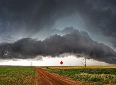 10.05.2017 Schöne Gewitterfront in der nähe von Memphis, Texas.