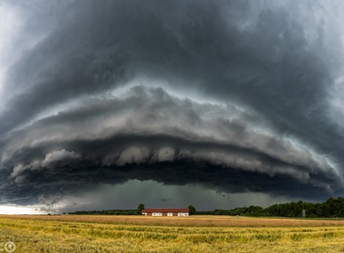 09.07.2017 Unwetter mit sehr schöne Shelfcloud bei Lepheim.