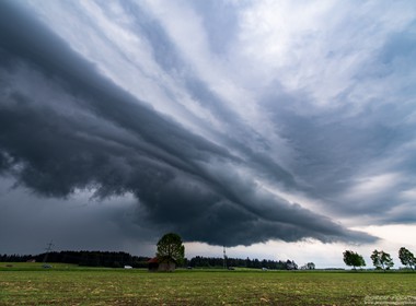 15.05.2018 Shelfcloud in der nähe von Marktoberdorf im Allgäu.