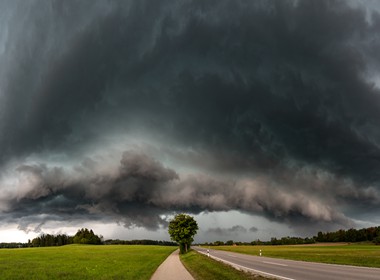 13.08.2018 Unwetter mit massiver front in der nähe von Starnberg.